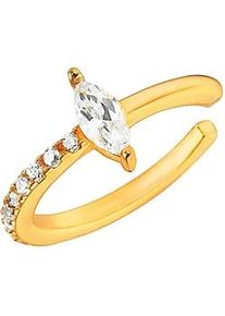 Paar Ohrclips Lady, silber (silber vergoldet 925), Ohrringe, Damen