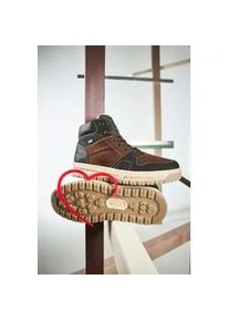 Winterboots Rieker, Herren, Gr. 45, braun (dunkelbraun kombiniert), Leder, Lederimitat, Textil, Schuhe Winterboots, Sneaker, Schn&uuml;rboots - 150 Jahre Rieker Jubil&auml;umsartikel