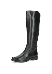 Stiefel Caprice, Damen, Gr. 38,5, Normalschaft, schwarz, Leder, Lederimitat, unifarben, Basic, Schuhe Stiefel, Blockabsatz, Langsch&auml;fter, Businessstiefel in bequemer Weite