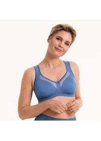Gemoldeter BH Anita SINCE 1886 "Clara", Damen, Gr. 90, Cup D, blau (blau heaven), Microtouch, Obermaterial: 80% Polyamid, 20% Elasthan, Mesh, Netz, leicht transparent, matt, unifarben, Basic, figurumspielend, BHs, Cup C-G, mit Print, entlastende Komforttr&auml;ger, ohne B&uuml;gel, feminin