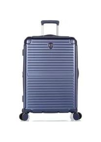 Hartschalen-Trolley Heys "Cruze, verschiedene Gr&ouml;&szlig;en und Farben", Damen, Gr. B/H/T: 45cm x 66cm x 26cm 65 l, blau (navy blau), Polycarbonat, festlich, Koffer, Heys x Joachim Llambi Reisegep&auml;ck TSA Schloss Volumenerweiterung