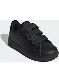 Klettschuh Adidas SPORTSWEAR "ADVANTAGE BASE 2.0 KIDS", M&auml;dchen, Gr. 35, schwarz (core schwarz, core schwarz, grau six), Synthetik, Schuhe Klettschuh, Design auf den Spuren des Adidas Stan Smith, f&uuml;r Kinder & Jugendliche