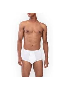 Slip Mey "Noblesse", Herren, Gr. XL, wei&szlig;, Feinripp, Obermaterial: 100% Baumwolle, unifarben, k&ouml;rpernah, Unterhosen Slip, mit Eingriff, nat&uuml;rliches Tragegef&uuml;hl