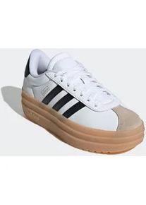 Sneaker Adidas SPORTSWEAR "VL COURT BOLD LIFESTYLE KIDS", M&auml;dchen, Gr. 37, wei&szlig; (cloud wei&szlig;, core schwarz, wonder beige), Leder, Synthetik, Schuhe Sneaker, Inspiriert vom Adidas Gazelle Bold, f&uuml;r Kinder & Jugendliche