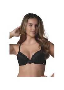 Au&szlig;entr&auml;ger-BH After Eden "MOLLY", Damen, Gr. 70, Cup B, schwarz, Spitze, 52% Nylon, 36% Polyamid, 12% Elasthan, gemustert, unifarben, comfort fit, BHs, halbe Schale, mit B&uuml;gel, verstellbare Tr&auml;ger, mit Spitze, mit Schleife