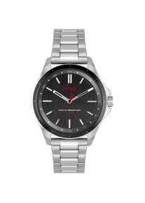 Quarzuhr Hugo "COMPLETE", silber (silberfarben), Armbanduhren, Herren, Quarzuhr, Armbanduhr, Herrenuhr, Mineralglas, Edelstahlarmband