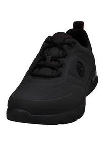 Keilsneaker Bugatti, Herren, Gr. 44, schwarz, Lederimitat, unifarben, Schuhe, Freizeitschuh, Halbschuh, Schn&uuml;rschuh mit seitlichem Logo-Icon