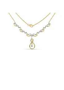 Collier Lady, silber (silber vergoldet 925), Halsketten, Damen, Silber 925 (Sterlingsilber), Collier