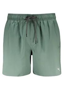 Badeshorts Puma "Puma SWIM MEN MID SHORTS 1P", Herren, Gr. S, N-Gr, gr&uuml;n (dunkelgr&uuml;n), Web, Obermaterial: 100% Polyester, Badehosen Badeshorts, High-Tech Rei&szlig;verschluss an der Ges&auml;&szlig;tasche, Seitentaschen