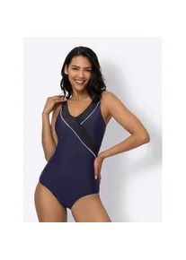 Badeanzug, Damen, Gr. 54, Cup C, blau (marine), Elasthan, Polyamid, Badeanz&uuml;ge Badeanzug