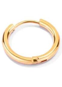 Single-Creole Firetti "Schmuck Geschenk Ohrschmuck einzeln Classic" Gr. 12, gold (gelbgoldfarben), Ohrringe, Damen, 12, Edelstahl