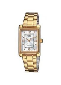 Quarzuhr, gold (goldfarben), Casio TIMELESS COLLECTION, Armbanduhren, Damen, Quarzuhr, Armbanduhr, Damenuhr, analog, Edelstahlarmband