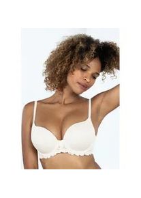 Push-up-BH Dorina "Claire", Damen, Gr. 85, Cup B, wei&szlig; (ivory), Spitze, Obermaterial: 84% Polyamid, 16% Elasthan, unifarben, BHs Push-up-BH, f&uuml;r maximales Volumen, extra dicke Kissen, 3/4 Cup