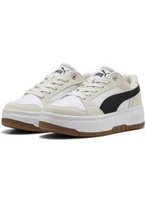 Sneaker Puma "Rebound Femme Low Sneakers Damen", Damen, Gr. 36, schwarz-wei&szlig; (wei&szlig; schwarz frosted ivory), Obermaterial: Synthetik, Kuhleder, Textil; Futter: Textil; Innensohle: Textil; Laufsohle: Gummi, Schuhe Sneaker