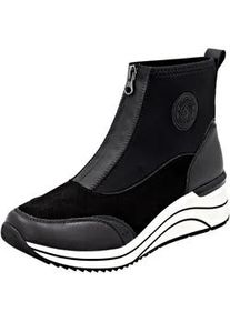 Keilsneaker Remonte, Damen, Gr. 39, schwarz, Lacklederimitat, Lederimitat, Textil, unifarben, Schuhe, Casual-Boots, Stiefelette, Plateauboots mit Lite ́n Soft Ausstattung