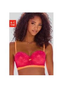 Push-up-BH Vivance, Damen, Gr. 80, Cup B, pink, Spitze, Obermaterial: 70% Polyamid, 20% Polyester, 10% Elasthan, BHs Push-up-BH, mit B&uuml;gel und mit 4 Tragevarianten, Multiway-BH, Dessous