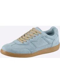 Sneaker Heine, Damen, Gr. 36, blau (hellblau), Synthetik, Schuhe Sneaker