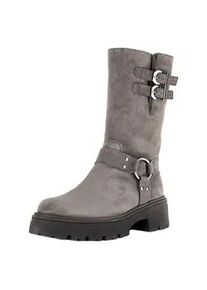 Stiefel Gabor "Gabor Stiefel Veloursleder", Damen, Gr. 40, braun (braun, grau), Veloursleder, Schuhe Stiefel