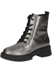 Schn&uuml;rstiefelette Caprice "Caprice Stiefelette Leder", Damen, Gr. 39, beige (stone), Leder, Schuhe Schn&uuml;rstiefelette