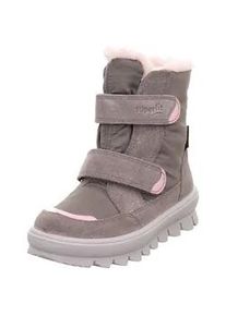 Winterstiefel Superfit "FLAVIA WMS: Mittel", Damen, Gr. 25, hellgrau, Leder, Polyester, Veloursleder, Schuhe Winterstiefel, Stiefel mit wasserdichtem GORE TEX, Gr&ouml;&szlig;enschablone zum Download
