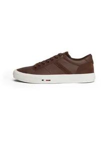 Sneaker Tommy Hilfiger "TH HI VULC LTH STREET", Herren, Gr. 41, dunkelbraun, Nappaleder, Veloursleder, Schuhe Sneaker, Freizeitschuh, Halbschuh, Schn&uuml;rer mit weich gepolstertem Schaftrand