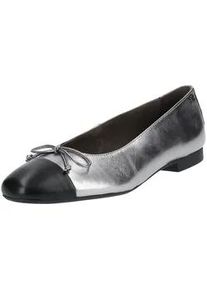Ballerina Paul Green "Paul Green Ballerinas Leder", Damen, Gr. 40, schwarz (silber, schwarz), Leder, Schuhe Ballerina