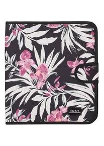 Strandtasche Roxy "What A Day", Damen, grau (anthrazit wind swept floral), 100% Polyester, Taschen Strandtasche