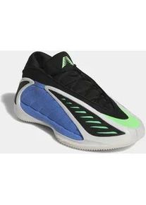 Basketballschuh Adidas PERFORMANCE "ANTHONY EDWARDS 2", Herren, Gr. 45, blau fusion, zero metallic, lime burst, Synthetik, Textil, Schuhe