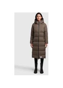 Steppmantel Khujo "LAREA3", Damen, Gr. M, gr&uuml;n (dull gr&uuml;n), 100% Nylon, unifarben, regular fit, eingesetzt elastischer Bund, M&auml;ntel Steppmantel, Topseller