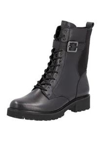 Schn&uuml;rstiefelette Remonte "Remonte Stiefelette Glattleder", Damen, Gr. 37, schwarz, Glattleder, Schuhe Schn&uuml;rstiefelette