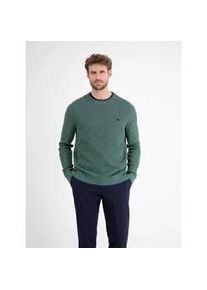 Strickpullover Lerros, Herren, Gr. XL, blau (fjord blau), Strick, Obermaterial: 100% Baumwolle, bestickt, unifarben, normal h&uuml;ftbedeckend, Rundhals, B&uuml;ndchen, Pullover Strickpullover, mit Logo-Stickerei und in Struktur-Optik