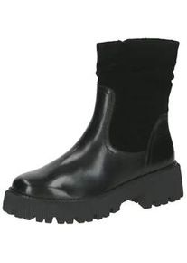Stiefelette Caprice "Caprice Stiefelette Leder", Damen, Gr. 37, schwarz, Leder, Schuhe Stiefelette