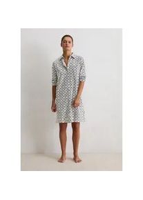 Marc O'Polo Nachthemd MARC O'POLO "Mix-n-Match Cotton", Damen, Gr. L, N-Gr, wei&szlig;, Jersey, Obermaterial: 95% Baumwolle, 5% Elasthan, loose fit kniefrei, V-Ausschnitt, Kleider Nachthemd, dezente Knopfleiste, Langarm, Cotton