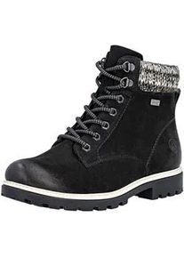 Schn&uuml;rstiefelette Remonte "Remonte Stiefelette Leder/Synthetik", Damen, Gr. 41, schwarz, Leder, Synthetik, Schuhe Schn&uuml;rstiefelette