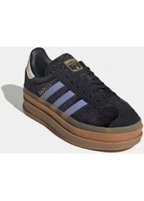 Sneaker Adidas ORIGINALS "GAZELLE BOLD", M&auml;dchen, Gr. 37, core schwarz, blau spark, wonder wei&szlig;, Leder, Synthetik, Textil, Schuhe Sneaker, Samt-Sneaker, f&uuml;r Kinder & Jugendliche
