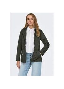 Parka Only "ONLLORCA LIFE CANVAS PARKA CC OTW", Damen, Gr. M, kambaba, Web, Obermaterial: 80% Polyester, 20% Baumwolle, unifarben, regular fit h&uuml;ftlang, Jacken Parka, mit Kordelzug in der Taille