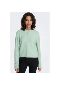 Strickjacke Only "ONLSIMONI L/S O-NECK CARDIGAN KNT NOOS", Damen, Gr. XS, ether detail:melange, Strick, Obermaterial: 74% Polyacryl, 24% Polyester, 2% Elasthan, meliert, relaxed fit h&uuml;ftlang, Rundhals, Rippb&uuml;ndchen, Strickjacken Strickjacke, Materialmix, relaxed fit