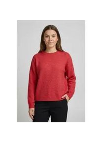 Strickpullover Vila "VILIGA L/S O-NECK KNIT TOP - NOOS", Damen, Gr. M, hibiscus detail:melange, Strick, Obermaterial: 97% Polyester, 3% Elasthan, meliert, relaxed fit normal, Rundhals, Rippb&uuml;ndchen, Pullover Strickpullover, Materialmix, relaxed fit
