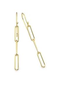 Paar Ohrhaken Firetti "Schmuck, Geschenk, Silber gelbgoldfarben vergoldete Ohrhaken", gelbgoldfarben, Ohrringe, Damen, Silber 925 (Sterlingsilber)