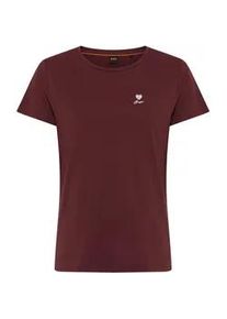 T-Shirt BOSS ORANGE "Elove Premium Damenmode", Damen, Gr. L (40), schwarz braun 204, Single Jersey, Obermaterial: 100% Baumwolle, bedruckt, unifarben, k&ouml;rpernah normal, Rundhals, abgesteppte Kante, Shirts T-Shirt, aus Baumwolle, Rundhals