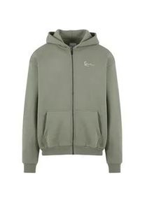 Sweatjacke Karl Kani "Karl Kani Small Signature Essential Os Zip Hoodie", Herren, Gr. S, gr&uuml;n, 65% Baumwolle, 35% Polyester, Sweatjacken Sweatjacke