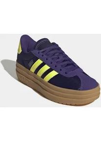 Plateausneaker Adidas SPORTSWEAR "VL COURT BOLD F&Uuml;R KINDER UND TEENS", M&auml;dchen, Gr. 40, collegiate lila, hi, res gelb, silber metallic, Synthetik, Textil, Schuhe Plateausneaker, f&uuml;r Kinder & Jugendliche