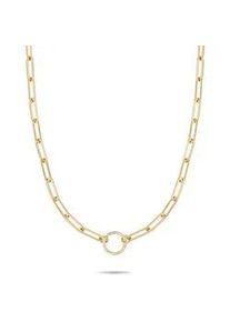 Charm-Kette Tamaris "Schmuck Geschenk Edelstahl Charm Halskette The Link Chain", gelbgoldfarben, Halsketten, Damen, Edelstahl, L: 45 B: 0,93mm, B:0,93mm