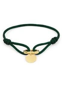 Armband Copenhagen Studios "Schmuck Geschenk Edelstahl Armkette Fabric Link", gelbgoldfarben, gr&uuml;n, Armb&auml;nder, Damen, 21cm, Edelstahl Nylon, Edelstahl, Nylon, Armband