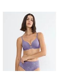 T-Shirt-BH Triumph "Amourette Charm T WHP01", Damen, Gr. 95, Cup D, lila, Microtouch, Obermaterial: 48% Polyamid, 38% Polyester, 13% Elasthan, 1% Modal, BHs T-Shirt-BH, mit Stretch-Spitze