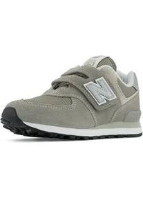 Sneaker New Balance "574", Damen, Gr. 31, grau, Leder, Synthetik, Textil, Schuhe Sneaker, mit Klettverschluss