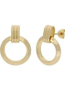 Paar Ohrstecker Firetti "Schmuck Geschenk Silber 925 Ohrschmuck Ohrringe T&uuml;rklopfer", gelbgoldfarben, Ohrringe, Damen, Silber 925 (Sterlingsilber)