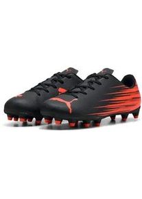 Fu&szlig;ballschuh Puma "ATTACANTO II FG/AG JR", Kinder, Gr. 33, Puma schwarz, glowing rot, Synthetik, bedruckt, Schuhe Fu&szlig;ballschuh, mit weichem Synthetik-Obermaterial, mit Textil-Innenmaterial