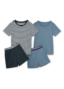 Tchibo - 2 Kinder-Pyjamas - Jungen - Gr. 170/176 - dunkelblau/gestreift
