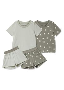 Tchibo - 2 kurze Kinder-Pyjamas - Jungen - Gr. 98/104 - olivgr&uuml;n/print